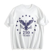 250th America Anniversary Cotton T-Shirt in White