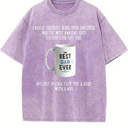 Father's Day from Daughter Vintage Washed T-Shirt in Purple