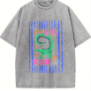 Later Gator Offensive Alligator vintage washed oversized T-shirt in Gray