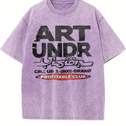 Art Under Pressure Vintage Washed T-Shirt in Purple