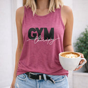 New Versatile Racerback Women's Color Cotton Tank Top in Red