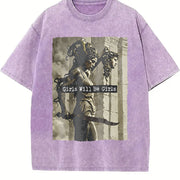 Girls Will Be Girls Vintage Washed T-Shirt in Purple