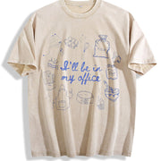 Baker for Cooking for Baking Moms Vintage Washed T-Shirt in Beige