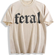 Feral Human Vintage Washed T-Shirt in Beige