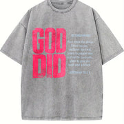 God Did Vintage Washed T-Shirt in Gray