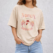 The Thirteen Throne Of Glass vintage washed oversized T-shirt in Beige