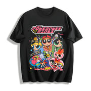 Powerpuff GIRLS All Seasons Cotton T-Shirt in Black