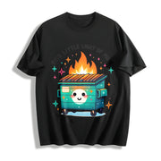 Emotional Dumpster Fire Cotton T-Shirt in Black