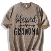 Blessed Grandma Bella Canvas Vintage Washed T-Shirt in Brown