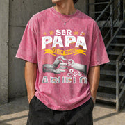 Grandpa for Grandfather Vintage Washed T-Shirt in Red