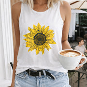 European and American Button V-neck Vest Women's Color Cotton Tank Top in White