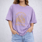 Xaden Riorson House vintage washed oversized T-shirt in Purple
