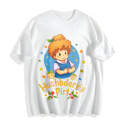 Cartoon Strawberry Shortcake Friends Nostalgia 80 Cotton T-Shirt in White