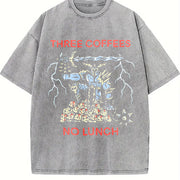 Acid Retro Vintage Washed T-Shirt in Gray