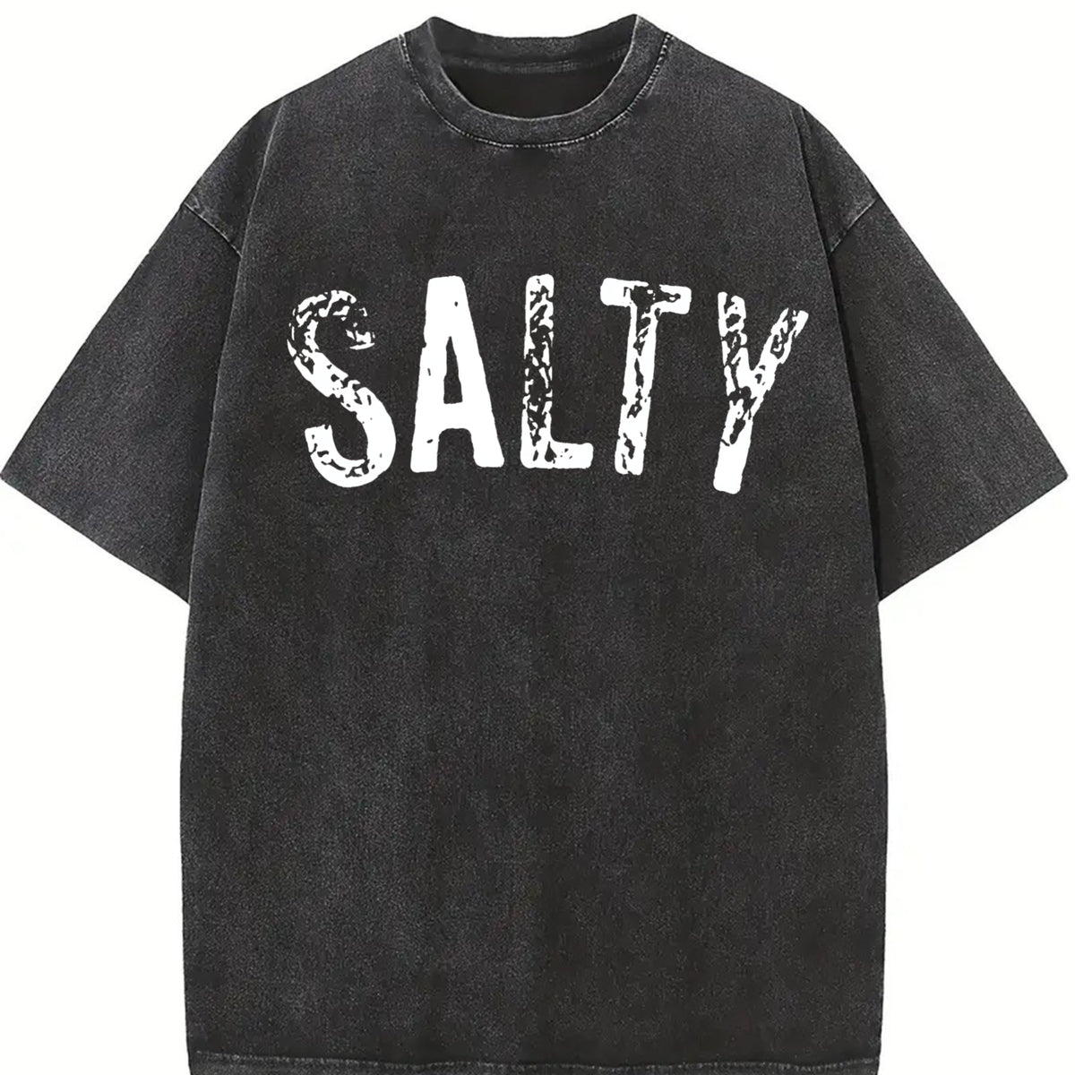 Salty Retro Beach Favorite vintage washed oversized T-shirt in Black