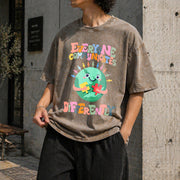 Everyone Communicates Differently Vintage Washed T-Shirt in Brown