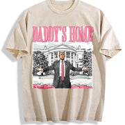 Daddy's Home President Trumpp Vintage Washed T-Shirt in Beige