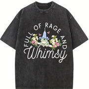 Full of Rage and Whimsy Frog Vintage Washed T-Shirt in Black