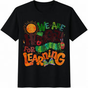 Hungry for Learning Cotton T-Shirt in Black