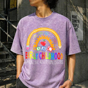 For Early Childhood Teachers Vintage Washed T-Shirt in Purple