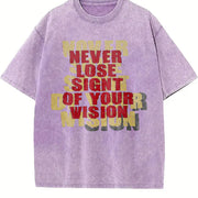 Never Lose Sight of Your Vision Vintage Washed T-Shirt in Purple