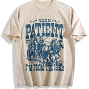 Retro I'm from the 1900s Vintage Washed T-Shirt in Beige