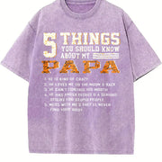 5 Things You Should Know About My Papa Vintage Washed T-Shirt in Purple