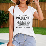 Please BE Patient WITH ME Women's Color Cotton Tank Top in White