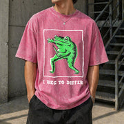 I Disagree Vintage Washed T-Shirt in Red