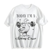 Today I'm a Serious Goose Cotton T-Shirt in White