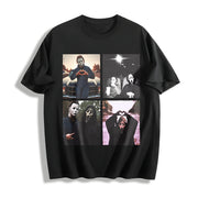 Michael Myers and Ghostface Cotton T-Shirt in Black
