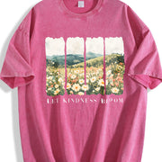 Let Kindness Bloom Vintage Washed T-Shirt in Red