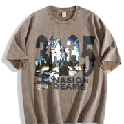 New York 205 City Dreams Vintage Washed T-Shirt in Brown