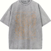 Consider How Wildflowers Grow Bible Outdoor Sports vintage washed oversized T-shirt in Gray