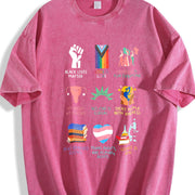 Big Fan of Human Rights! # AbolishIce # IceOut # Vintage Washed T-Shirt in Red