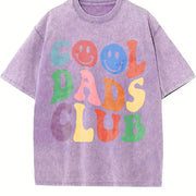 Dads Club Vintage Washed T-Shirt in Purple