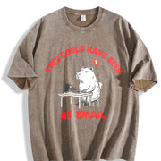 This Could Have Been an Email Cat Vintage Washed T-Shirt in Brown