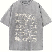 Catfish Species 90s Vintage Washed T-Shirt in Gray