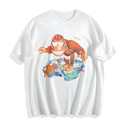 Funky Kong Surf Meme Animal Cotton T-Shirt in White