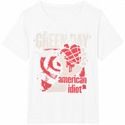 Green American Black Punk Rock Cotton T-Shirt in White