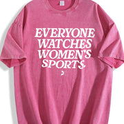 Everyone Watches Sports vintage washed oversized T-shirt in Red