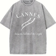 Cannes Film Festival Vintage Washed T-Shirt in Gray