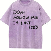 Back Sleeveless Tank Vintage Washed T-Shirt in Purple