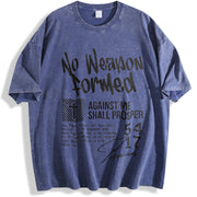 Retro 230 Pure Christian Street Style Distressed Youth vintage washed oversized T-shirt in Blue