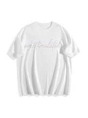 Overstimulated Sarcastic Cotton T-Shirt in White
