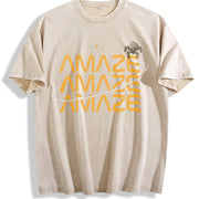 Amaze Project Hail Mary Rocky Inspired Sci-fi Space Quote Vintage Washed T-Shirt in Beige