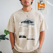 Porsche Performance Vintage Washed T-Shirt in Beige