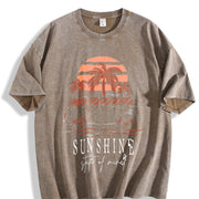 Sunshine Surf Bus Vintage Washed T-Shirt in Brown