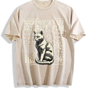 Schrodinger's Cat Escape Plan Vintage Washed T-Shirt in Beige