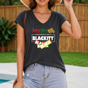 Juneteenth Blackity Black Celebration Elegant Vest Women's Color Cotton Tank Top in Gray